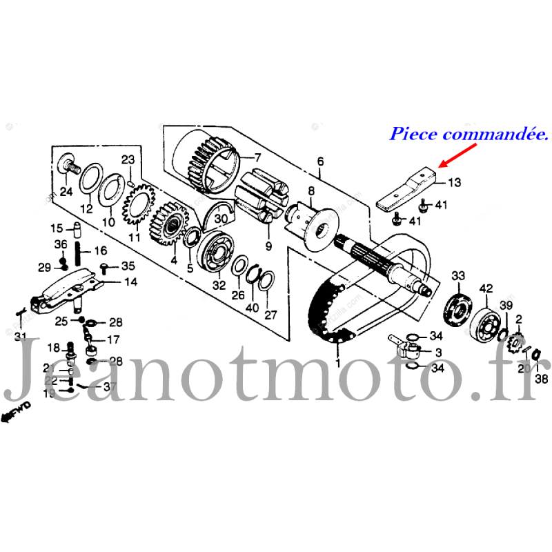 Honda CB 750 F Bol d'Or RC04 1983 - boîte de vitesses complète N33G